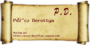 Pöcz Dorottya névjegykártya